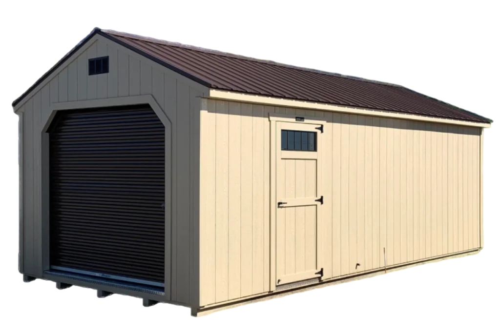 ☆ROUTE66 GARAGE type36 LB Ver ShelterLogic Metal Carport, 16 x 36 ft. Peak-Style Outside